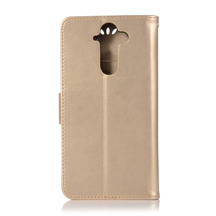 Imprint Owl Dream Catcher Pattern PU Leather Stand Wallet Case for Nokia 9 / 8 Sirocco - Gold-3