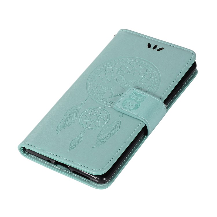 Imprint Owl Dream Catcher Pattern Wallet Leather Phone Cover for Nokia 9 / 8 Sirocco - Cyan-7