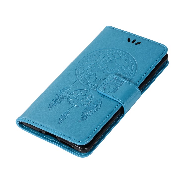 Imprint Owl Dream Catcher Pattern PU Leather Card Holder Phone Shell for Nokia 9 / 8 Sirocco - Blue-7
