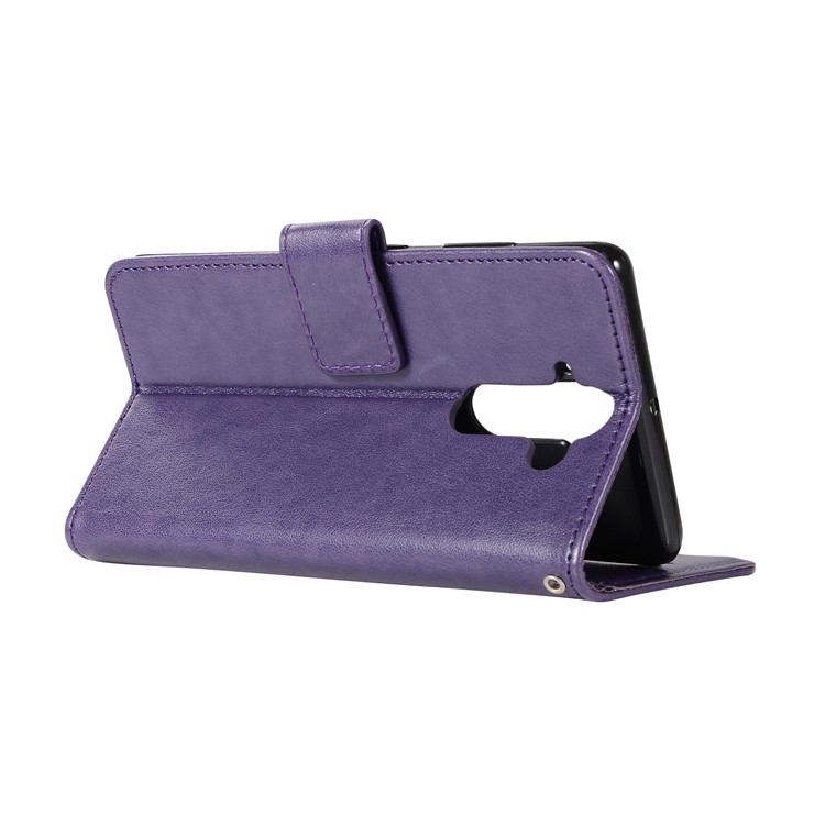 Imprint Owl Dream Catcher Pattern Wallet Stand Leather Mobile Case for Nokia 9 / 8 Sirocco - Purple-6