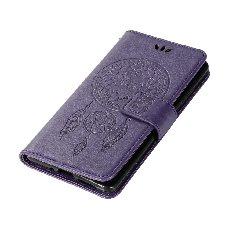 Imprint Owl Dream Catcher Pattern Wallet Stand Leather Mobile Case for Nokia 9 / 8 Sirocco - Purple-7