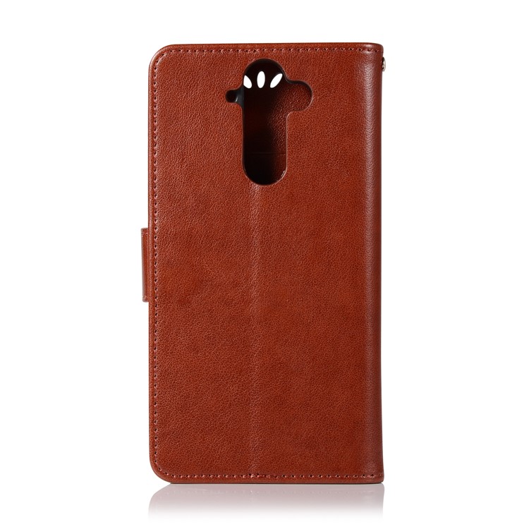 Imprint Owl Dream Catcher Pattern PU Leather Magnetic Wallet Cover Shell for Nokia 9 / 8 Sirocco - Brown-3