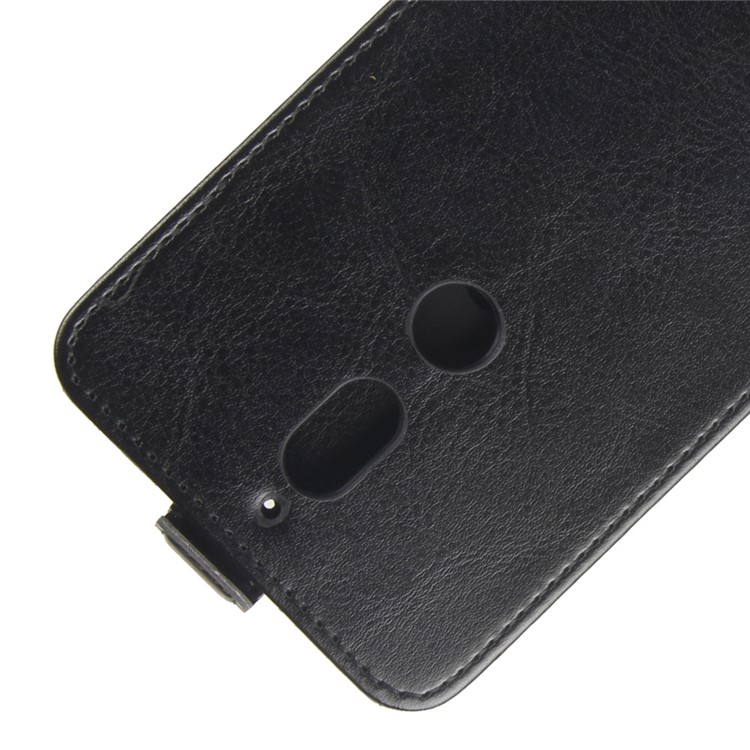 Crazy Horse Texture Vertical Flip Card Holder Leather Case for Nokia 7 - Black-2