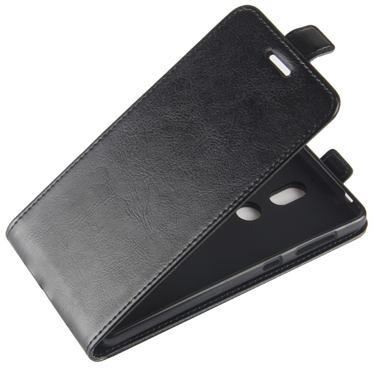 Crazy Horse Texture Vertical Flip Card Holder Leather Case for Nokia 7 - Black-3