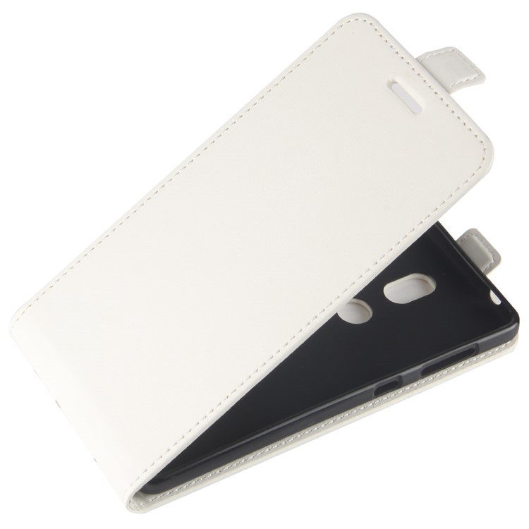 Crazy Horse Texture Vertical Flip Card Holder Leather Cover for Nokia 7 - White-3