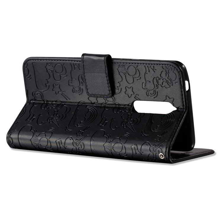 Imprinted Unicorn Pattern Leather Wallet Case for Nokia 8 - Black-8