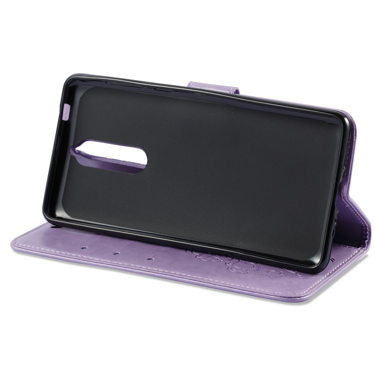 Imprinted Unicorn Pattern Wallet Leather Cell Phone Case for Nokia 8 - Purple-5