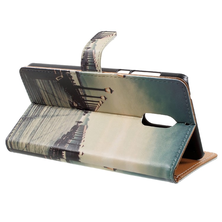 Pattern Printing Wallet Leather Card Holder Cover Case for Nokia 6 - Street Light-4