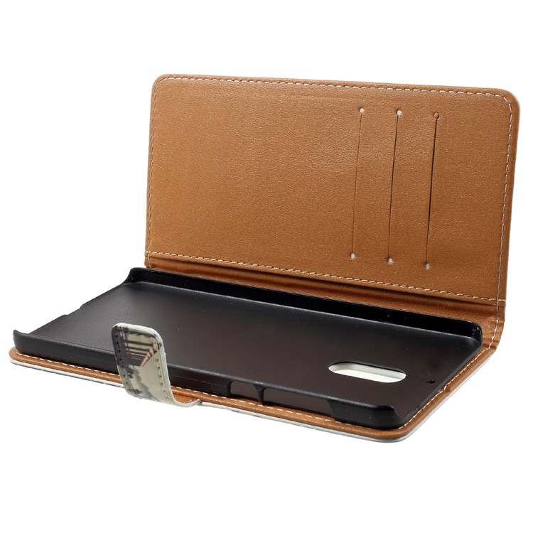 Pattern Printing Wallet Leather Card Holder Cover Case for Nokia 6 - Street Light-5