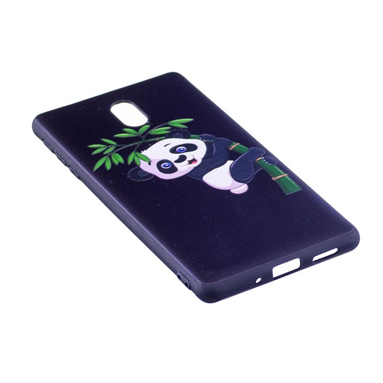 Soft Embossed Pattern Printing TPU Protective Cover for Nokia 3 - Panda on Bamboo-2