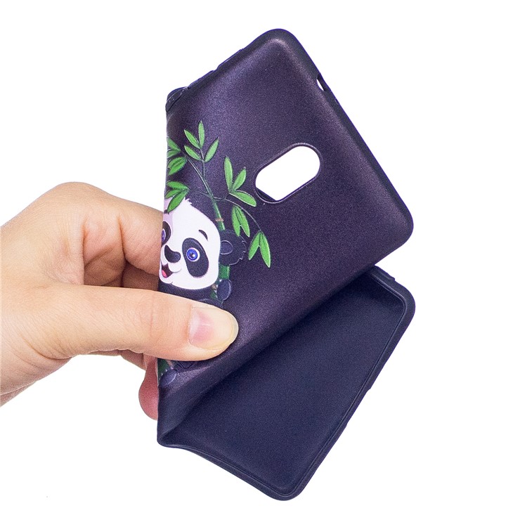 Soft Embossed Pattern Printing TPU Protective Cover for Nokia 3 - Panda on Bamboo-4