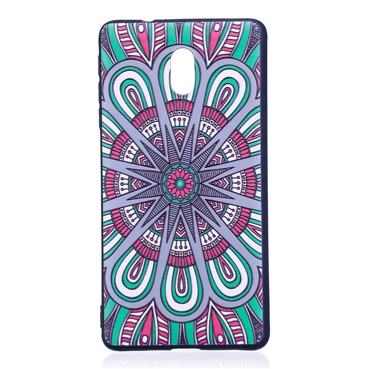 For Nokia 3 Pattern Printing Embossed TPU Soft Case - Symmetric Pattern-2
