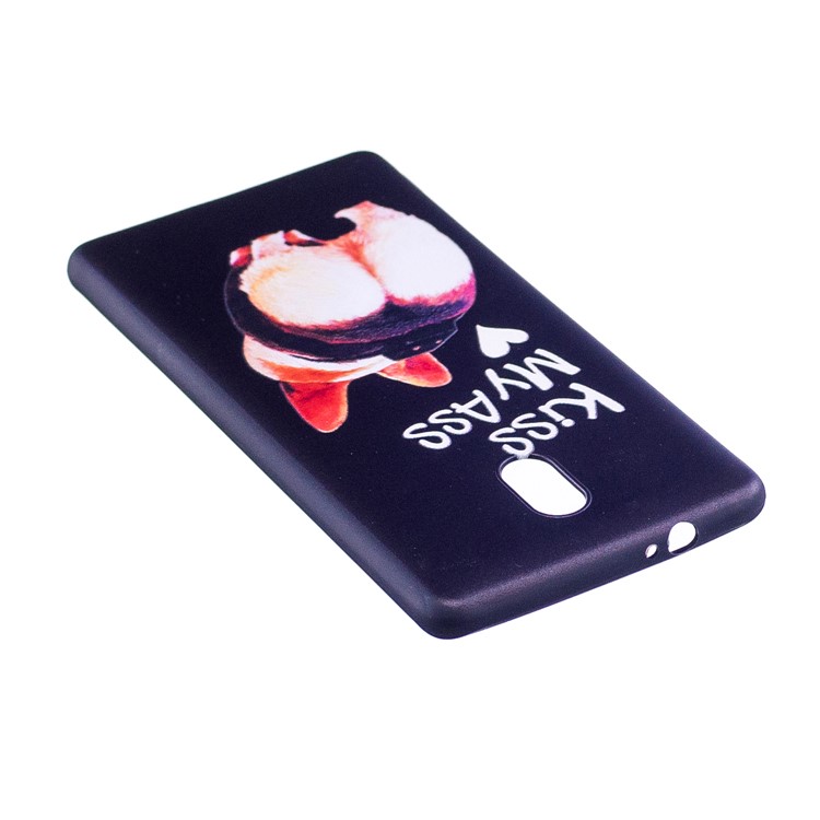 Pattern Printing Embossed TPU Shell Cover Case for Nokia 3 - Kiss My Ass-4
