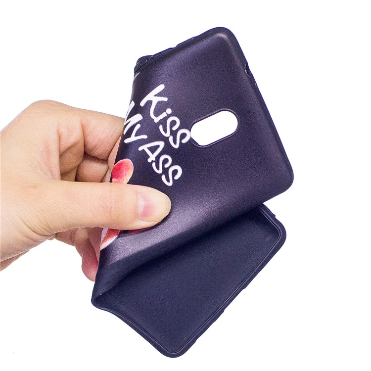 Pattern Printing Embossed TPU Shell Cover Case for Nokia 3 - Kiss My Ass-5