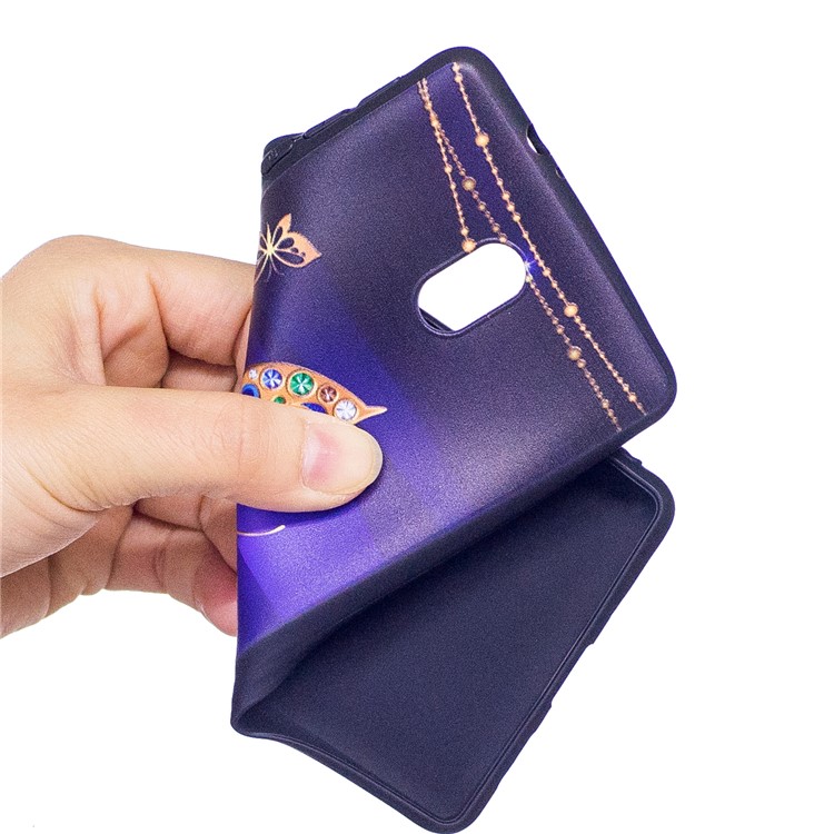 For Nokia 3 Pattern Printing Embossed TPU Back Case Cover - Colorized Butterfly-5