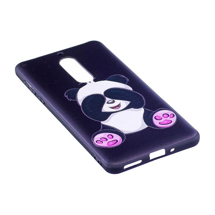 Pattern Printing Embossed TPU Soft Cover for Nokia 5 - Adorable Panda-3