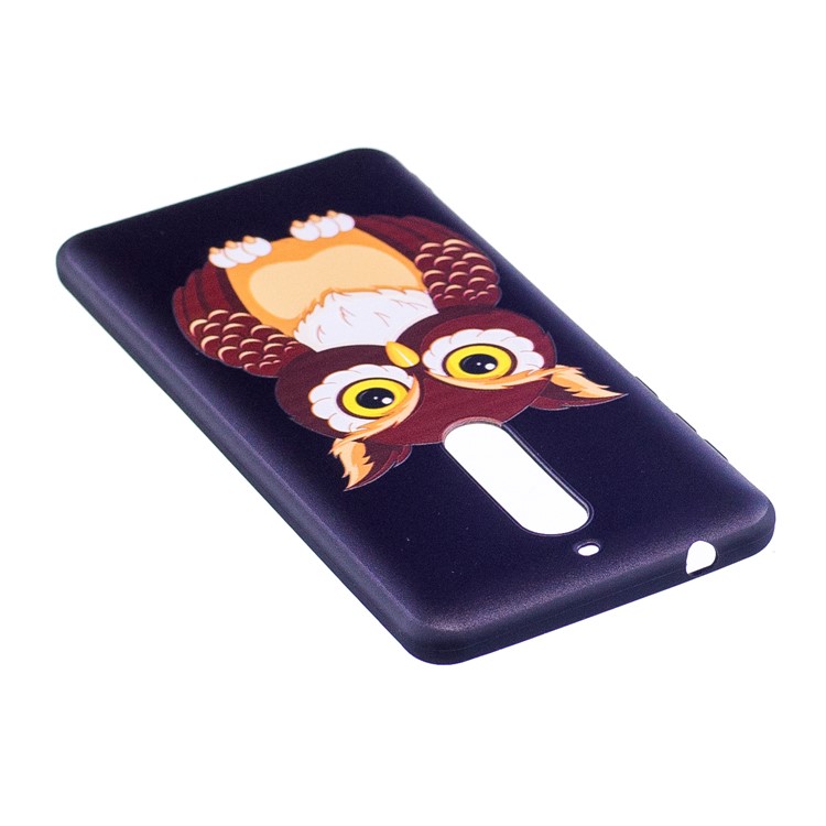 Pattern Printing Embossed TPU Soft Case for Nokia 5 - Owl-4