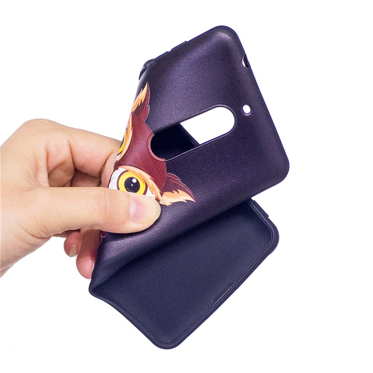 Pattern Printing Embossed TPU Soft Case for Nokia 5 - Owl-5