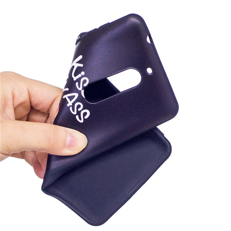 For Nokia 5 Pattern Printing Embossed TPU Soft Cover Shell - Kiss My Ass-5