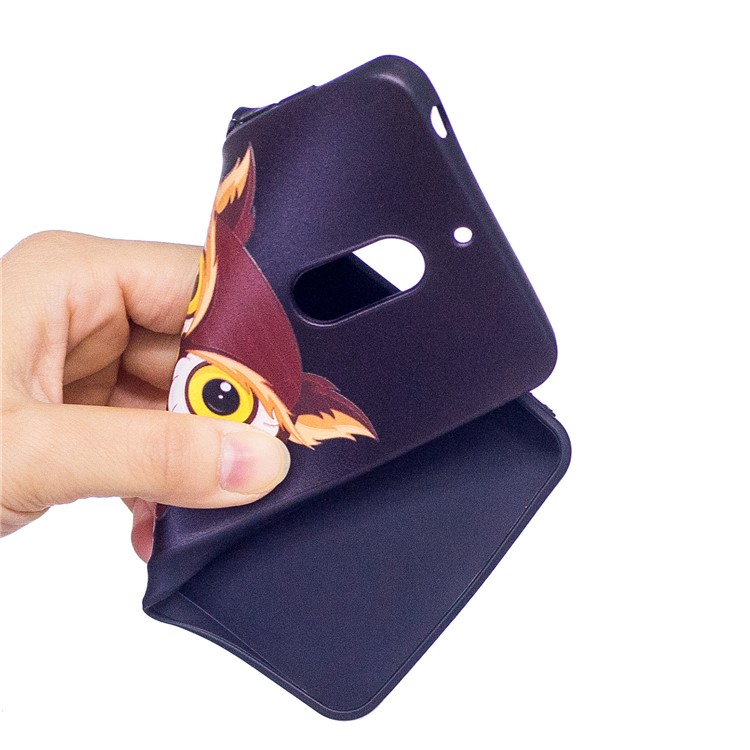 Soft Embossed Pattern Printing TPU Protective Accessory Shell for Nokia 6 - Owl-5