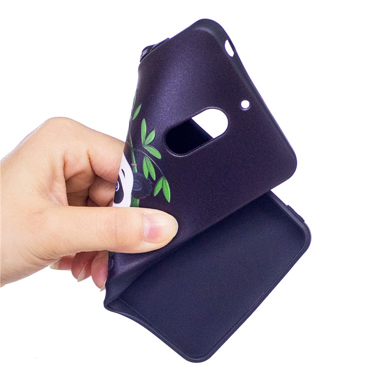 Soft Embossed Pattern Printing TPU Protective Mobile Phone Case for Nokia 6 - Panda on Bamboo-5