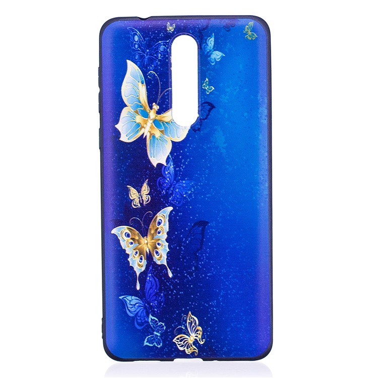 Pattern Printing Embossed TPU Shell Case for Nokia 8 - Butterfly Pattern-2