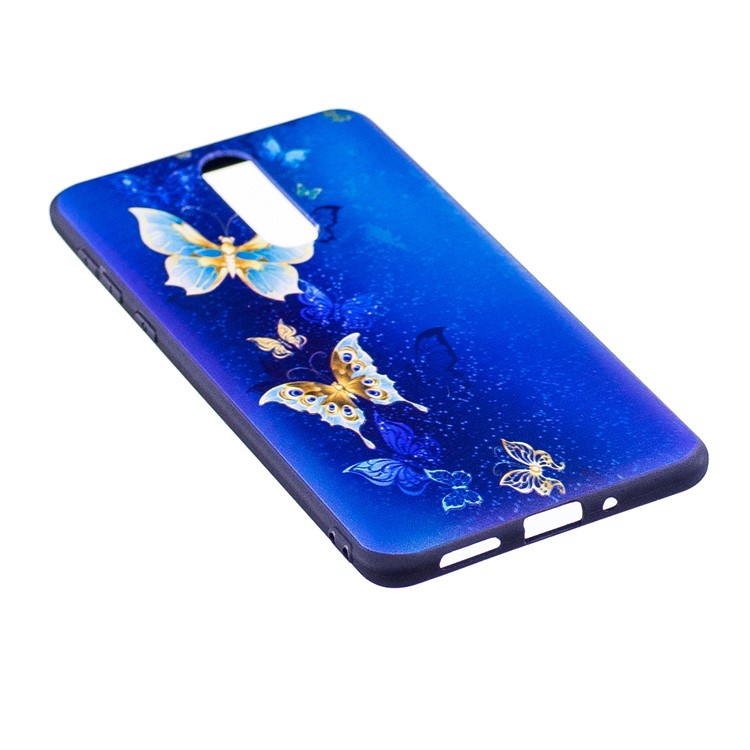 Pattern Printing Embossed TPU Shell Case for Nokia 8 - Butterfly Pattern-3