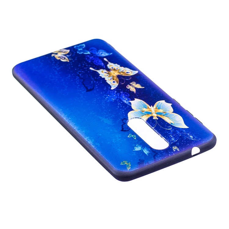 Pattern Printing Embossed TPU Shell Case for Nokia 8 - Butterfly Pattern-4