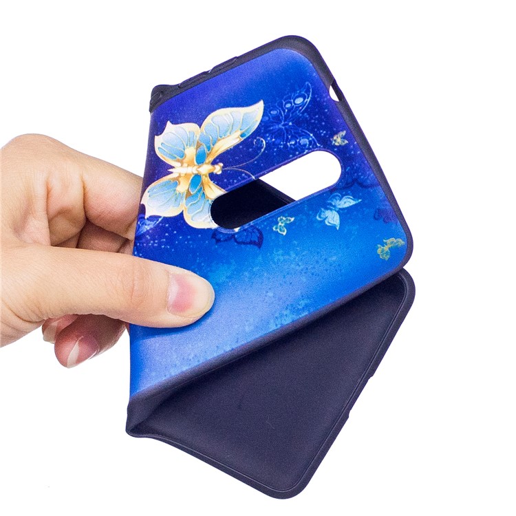 Pattern Printing Embossed TPU Shell Case for Nokia 8 - Butterfly Pattern-5