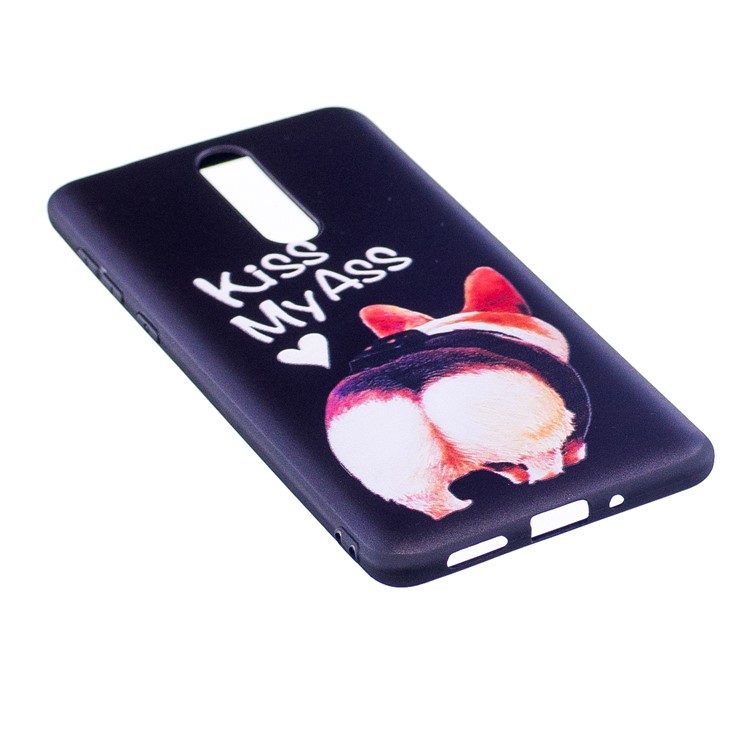 Pattern Printing Embossed TPU Shell Cover Case for Nokia 8 - Kiss My Ass-3