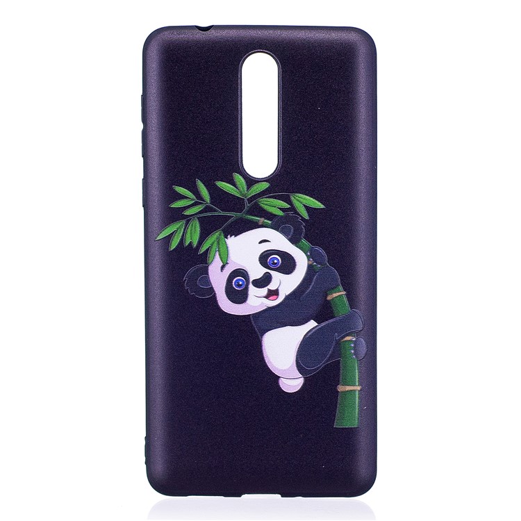 Pattern Printing Embossed TPU Cell Phone Case for Nokia 8 - Panda Pattern-2
