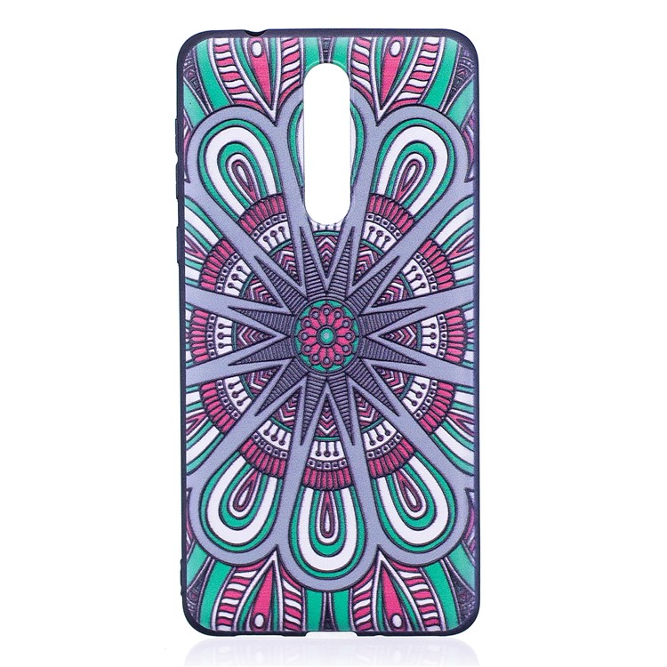 Pattern Printing Embossed TPU Soft Case for Nokia 8 - Symmetric Pattern-2