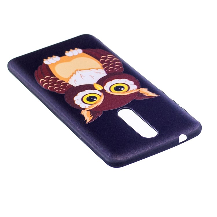 Pattern Printing Embossed TPU Case Phone Shell for Nokia 8 - Brown Owl-4