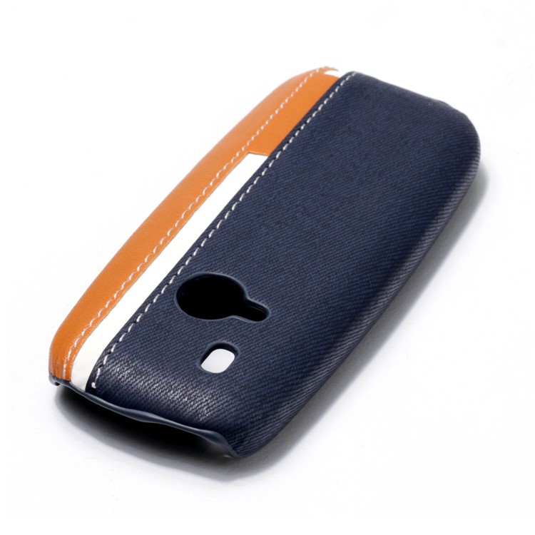 Contrast Color PU Leather Coated PC Mobile Phone Case for Nokia 3310 (2017) - Dark Blue-5