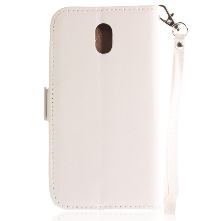 For Nokia 3 Butterfly Pattern Leather Wallet Stand Case - White-3