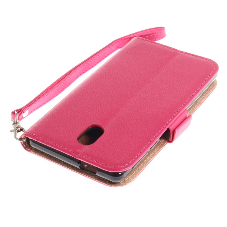 For Nokia 3 Butterfly Pattern Leather Wallet Stand Cell Phone Case - Rose-7