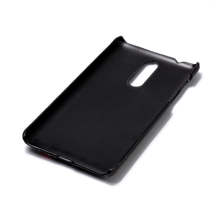 Contrast Color PU Leather Coated PC Mobile Phone Case for Nokia 8 - Black-6