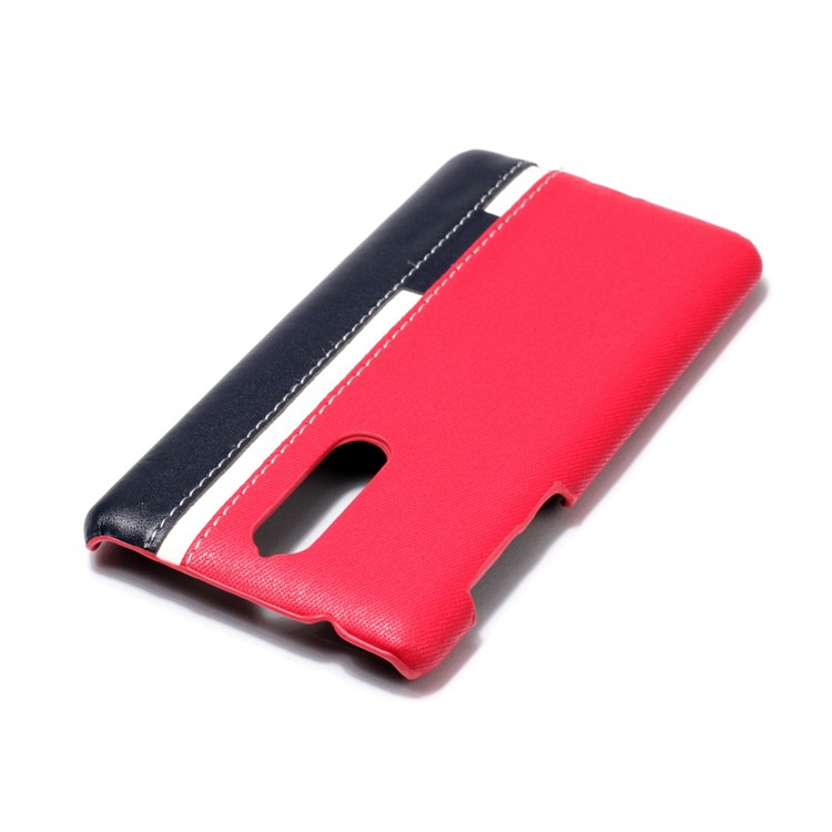 Contrast Color PU Leather Coated PC Mobile Phone Casing for Nokia 8 - Rose-5
