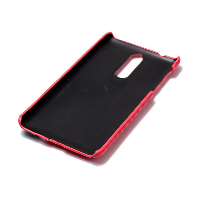 Contrast Color PU Leather Coated PC Mobile Phone Casing for Nokia 8 - Rose-6
