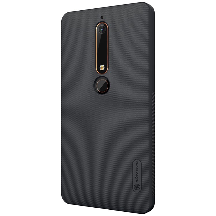 NILLKIN Super Frosted Shield PC Hard Case + Screen Film for Nokia 6 (2018) - Black-4