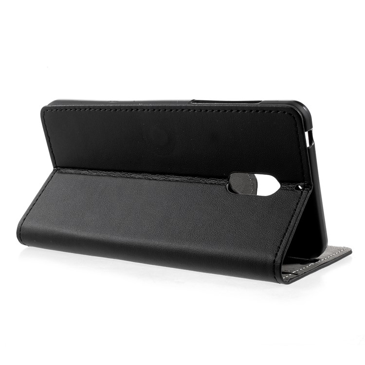 For Nokia 6 Magnetic Wallet Stand Leather Case Cover - Black-4