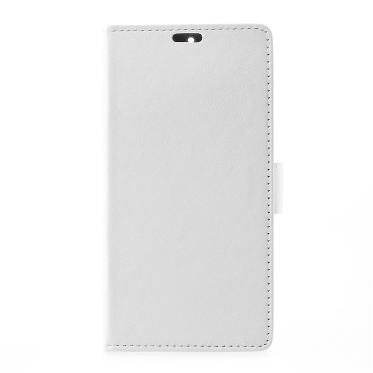 For Nokia 6 Magnetic PU Leather Wallet Cover Stand Case - White-1