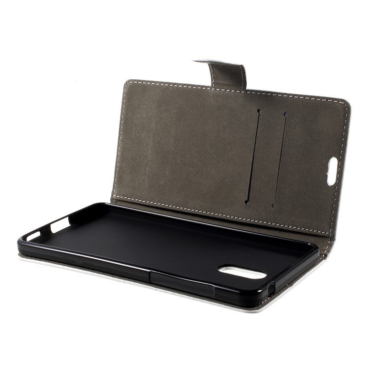 For Nokia 6 Magnetic PU Leather Wallet Cover Stand Case - White-6