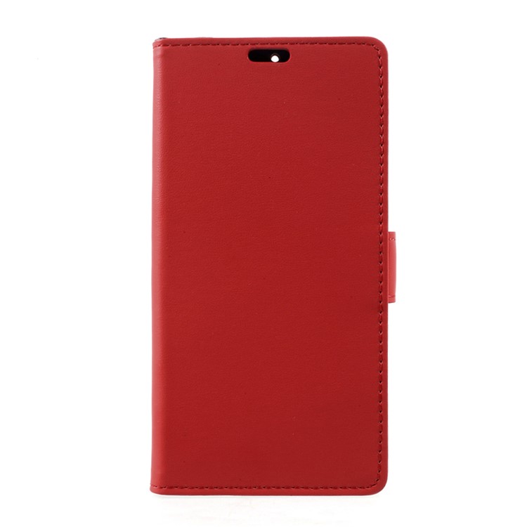 For Nokia 6 Wallet Stand Leather Mobile Phone Cover Case - Red-1