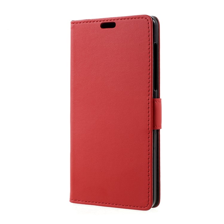 For Nokia 6 Wallet Stand Leather Mobile Phone Cover Case - Red-2