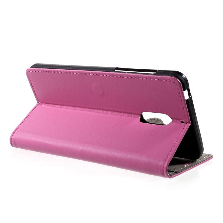 For Nokia 6 Magnetic Stand Leather Wallet Case Accessory - Rose-4