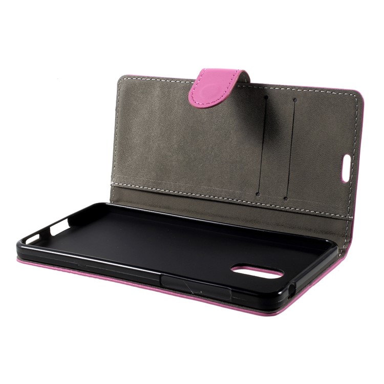 For Nokia 6 Magnetic Stand Leather Wallet Case Accessory - Rose-5