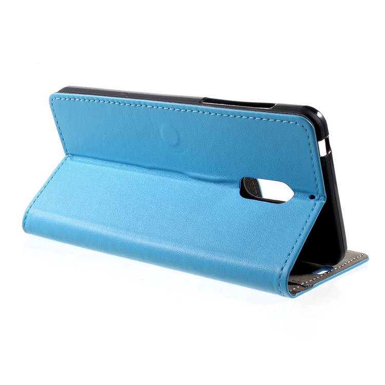 For Nokia 6 Stand Wallet Leather Cell Phone Case Cover - Blue-4
