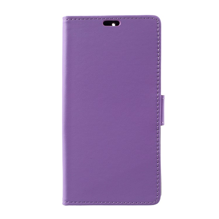 For Nokia 6 Magnetic Wallet Stand Leather Mobile Shell Case - Purple-1