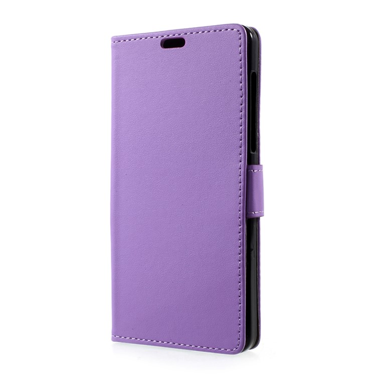 For Nokia 6 Magnetic Wallet Stand Leather Mobile Shell Case - Purple-2